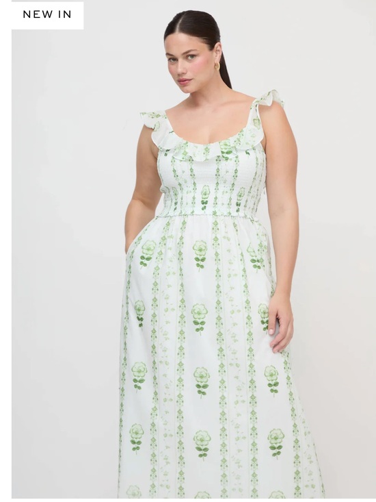 Hill House Dresses & Skirts - Hill House Home The Cambria Nap Dress in White/Green Arcadia Border Size Medium